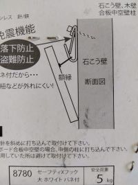 石膏ボード用フック説明書